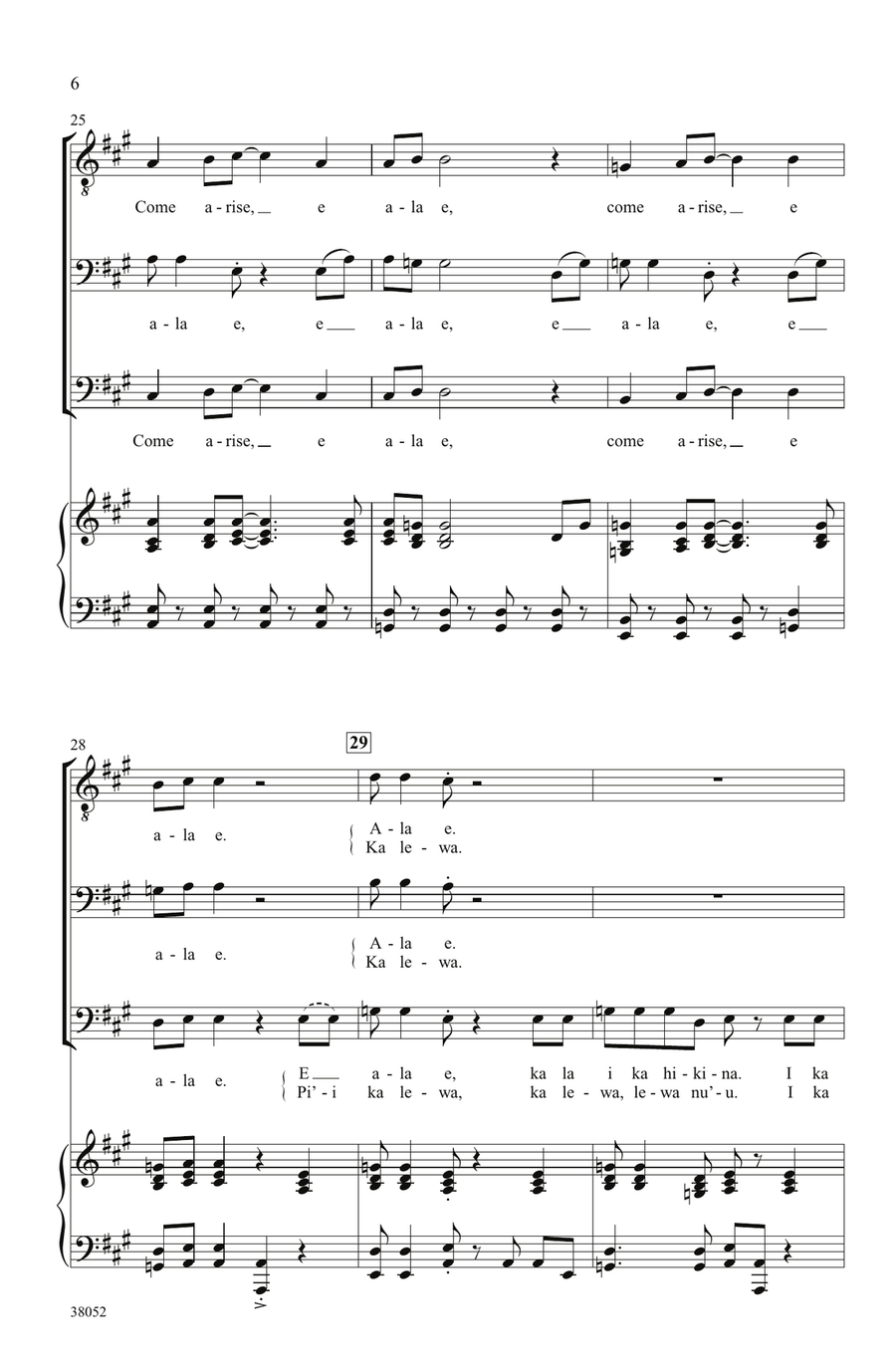 E Ala E by Ruth Morris Gray 3-Part - Digital Sheet Music page 5