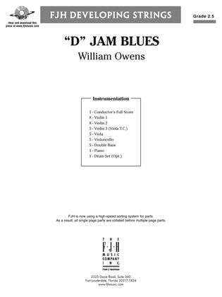 Book cover for D Jam Blues: Score