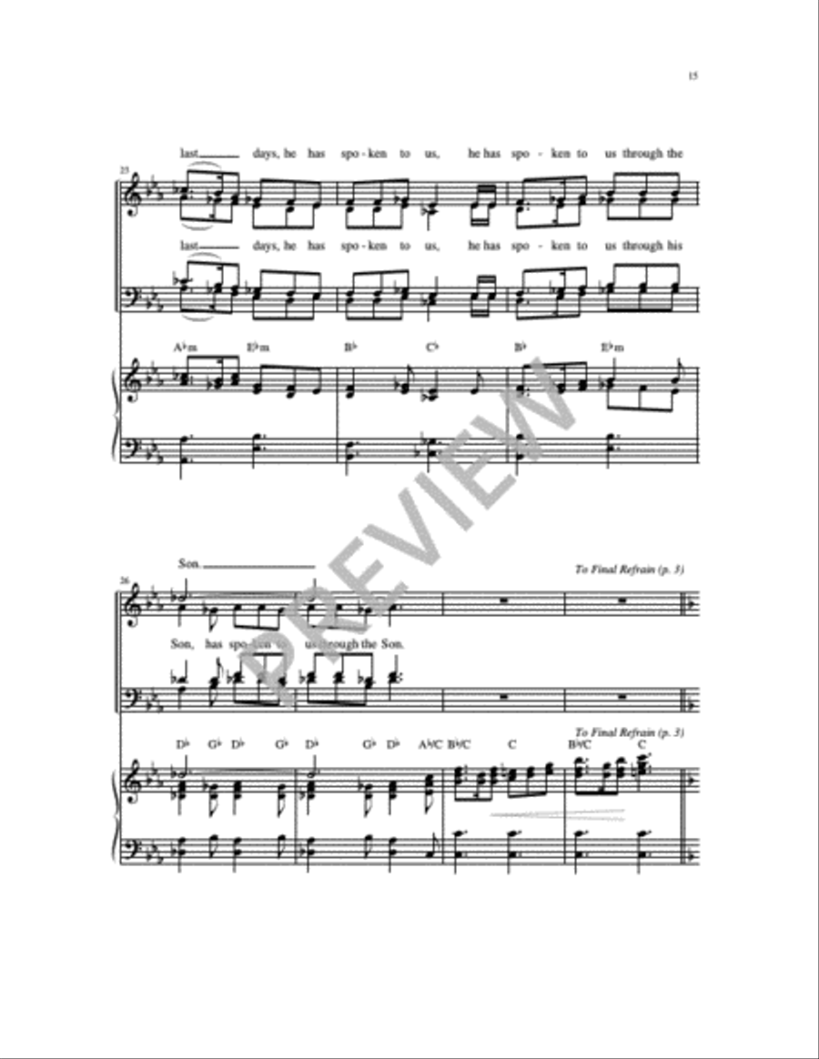 Christmas Gospel Acclamations on Gesù Bambino 4-Part scores gallery preview page 6