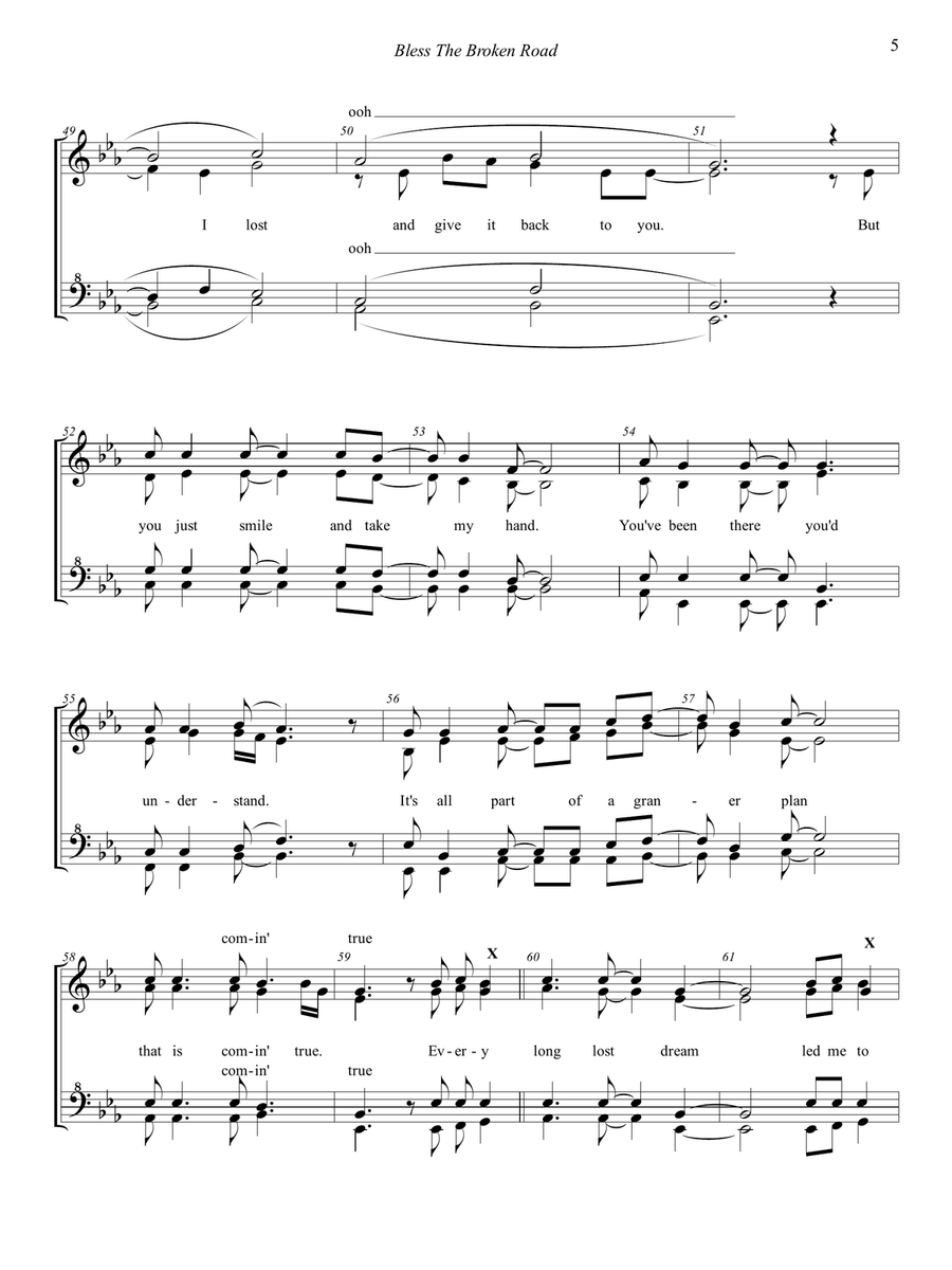 Bless The Broken Road SSAA scores gallery preview page 5