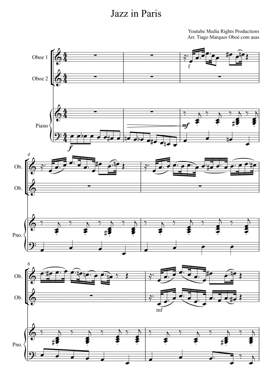 Jazz in Paris Woodwind Duet scores gallery preview page 1