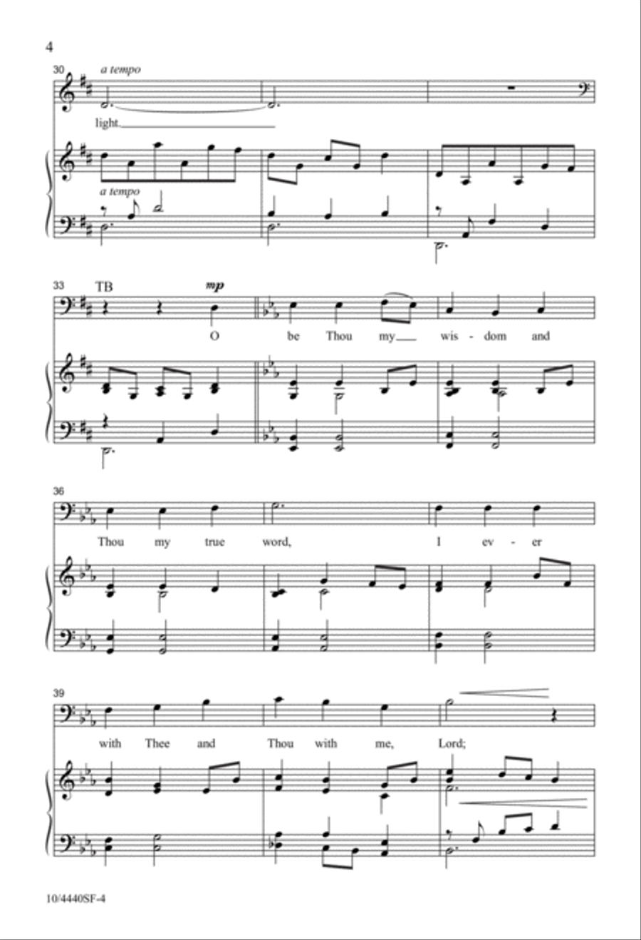 Be Thou My Vision 4-Part scores gallery preview page 4