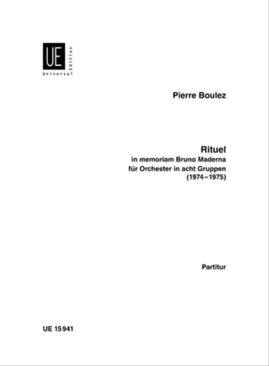 Rituel, in Memoriam B. Maderna Score scores gallery preview page 1