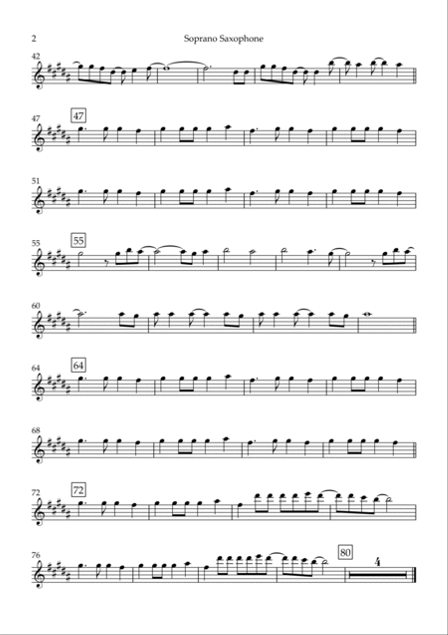 Numb Saxophone Quartet scores gallery preview page 5