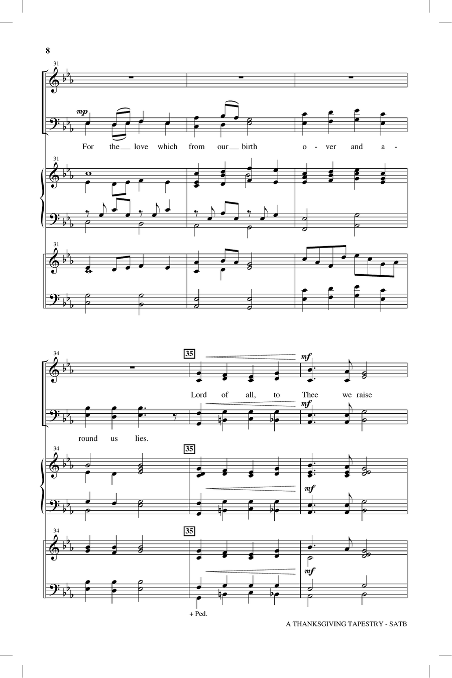 A Thanksgiving Tapestry 4-Part scores gallery preview page 6
