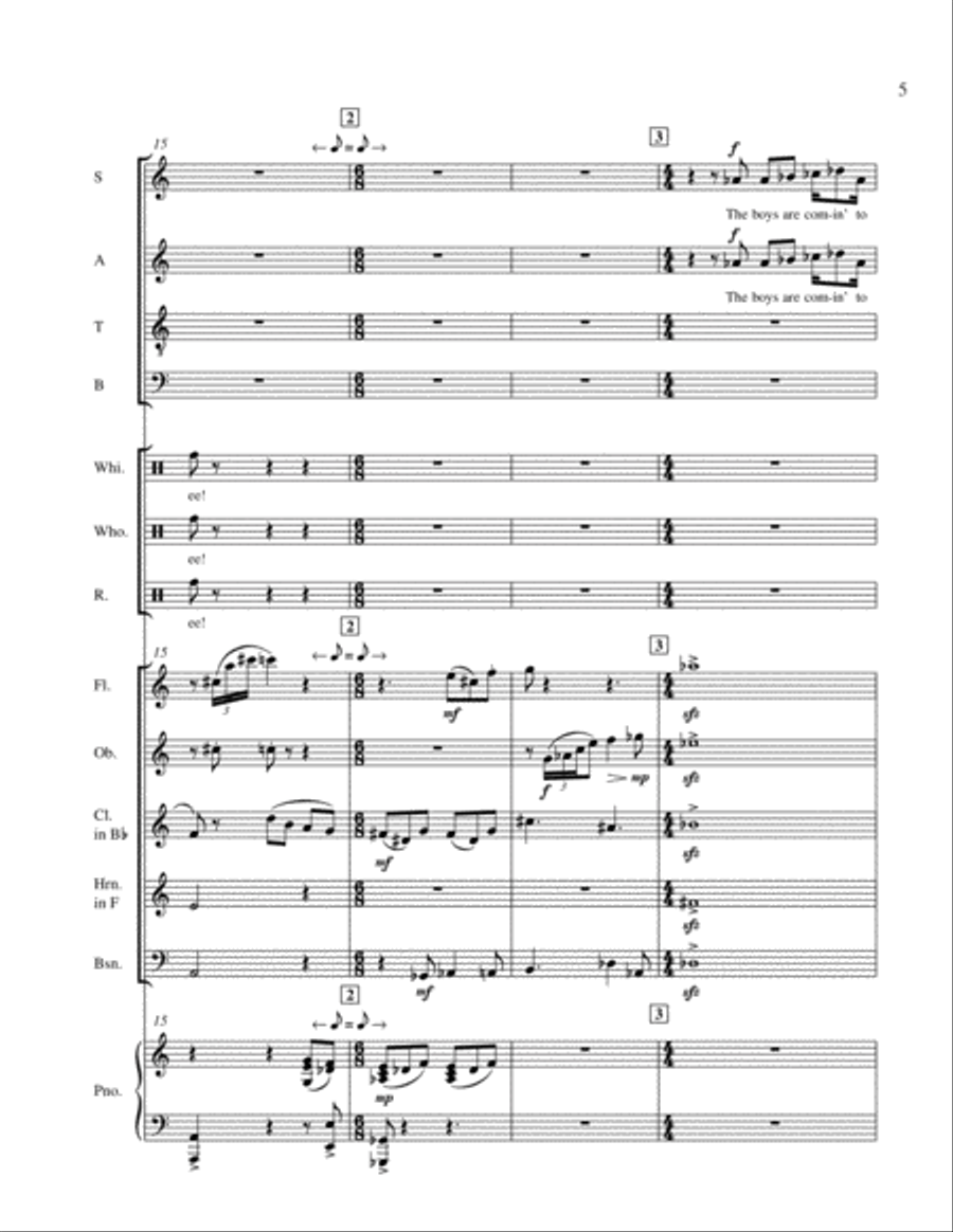 The Settling Years: 1. Comin' to Town Choir scores gallery preview page 5
