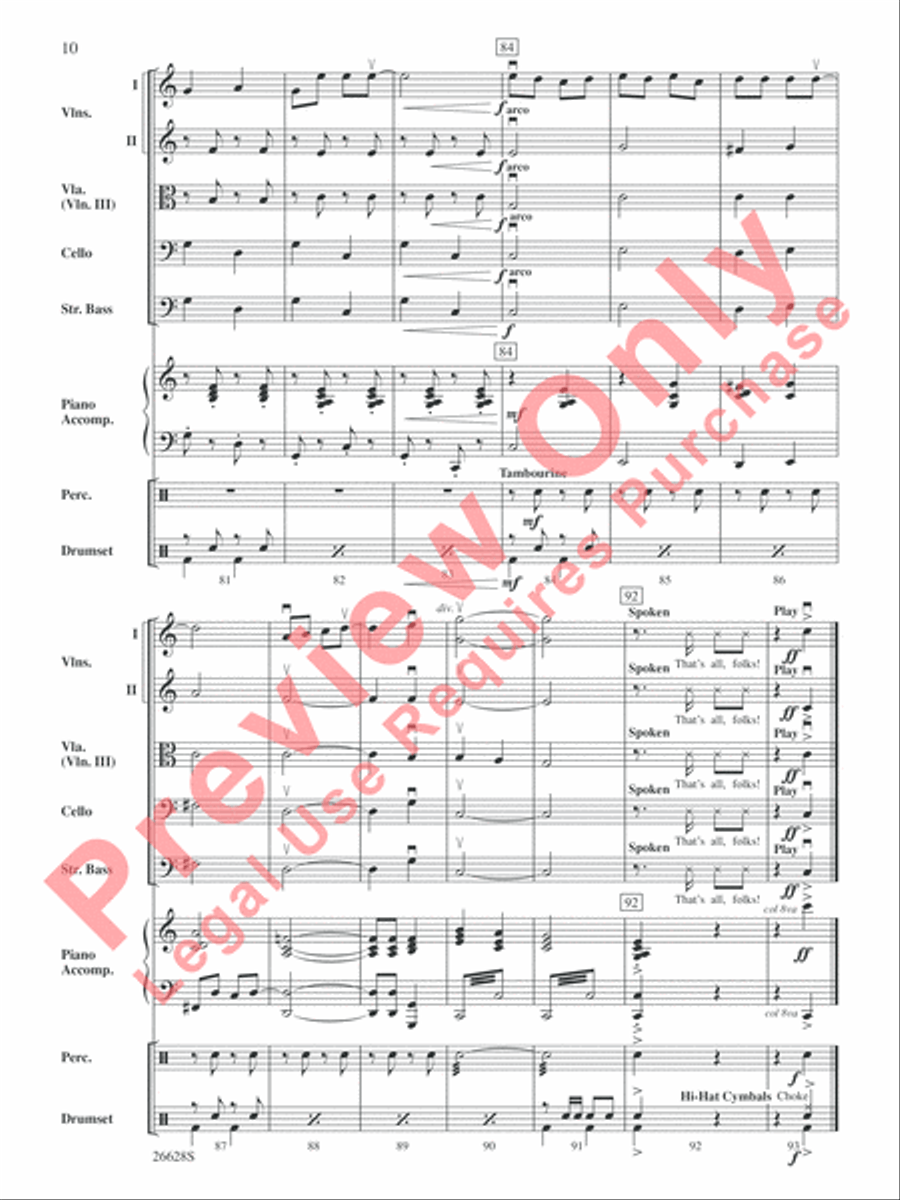 Looney Tunes Looney Tunes String Orchestra scores gallery preview page 11