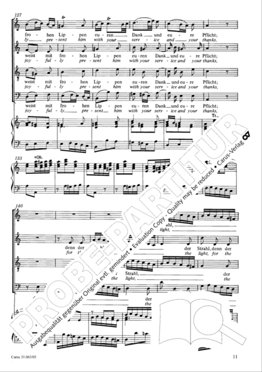 Christians, etch this blessed day (Christen, atzet diesen Tag) 4-Part scores gallery preview page 12