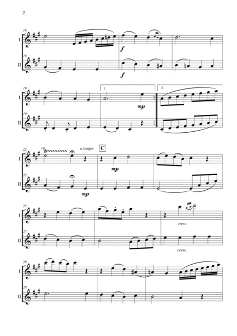 Now Thank We All Our God Now Thank We All Our God Flute Duet scores gallery preview page 2