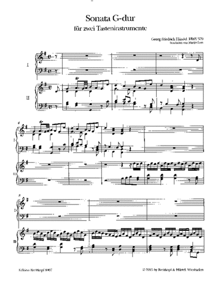 Sonata in G major HWV 579