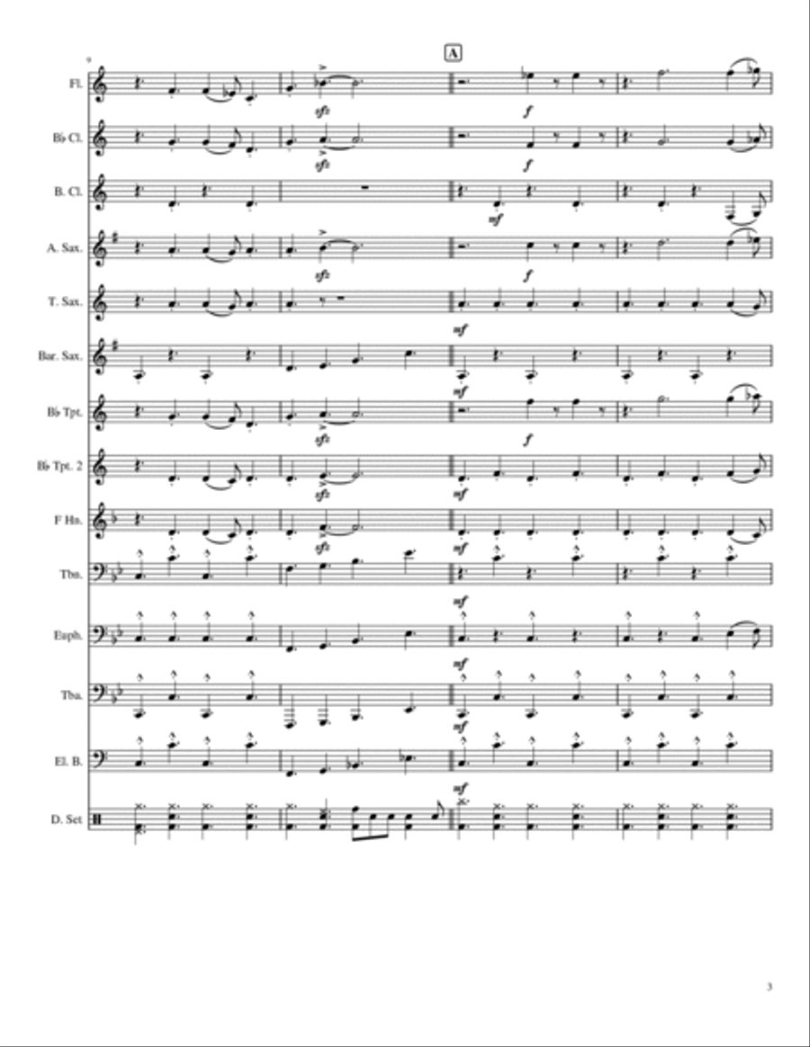 No One Knows Marching Band scores gallery preview page 3