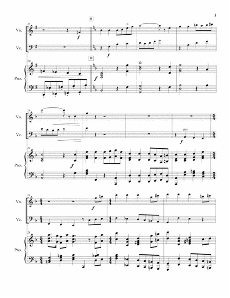 Three Last American Hymn Preludes for Violin, Cello and Piano Piano Trio scores gallery preview page 4