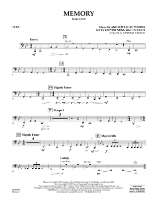 Memory (from Cats) (arr. Johnnie Vinson) - Tuba
