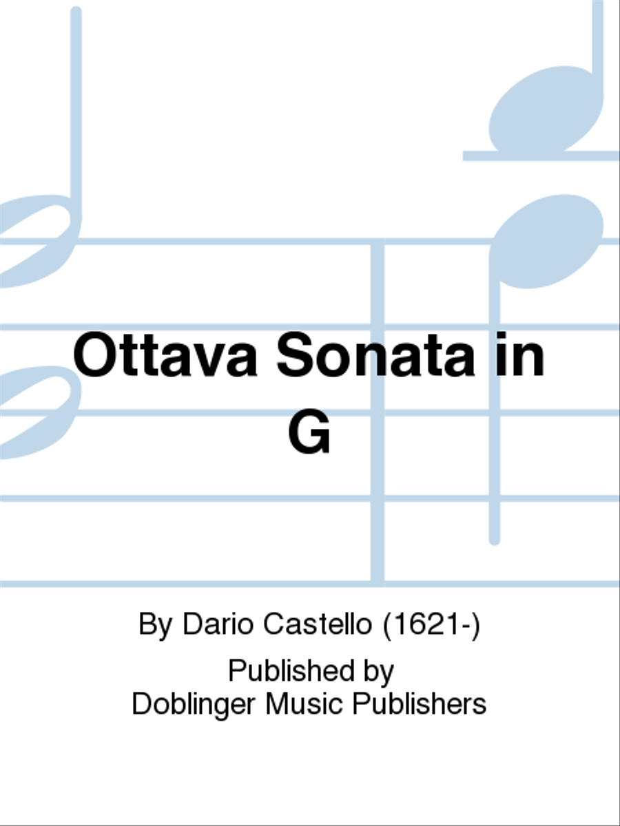 Ottava Sonata in G Ottava Sonata in G Piano scores gallery preview page 1