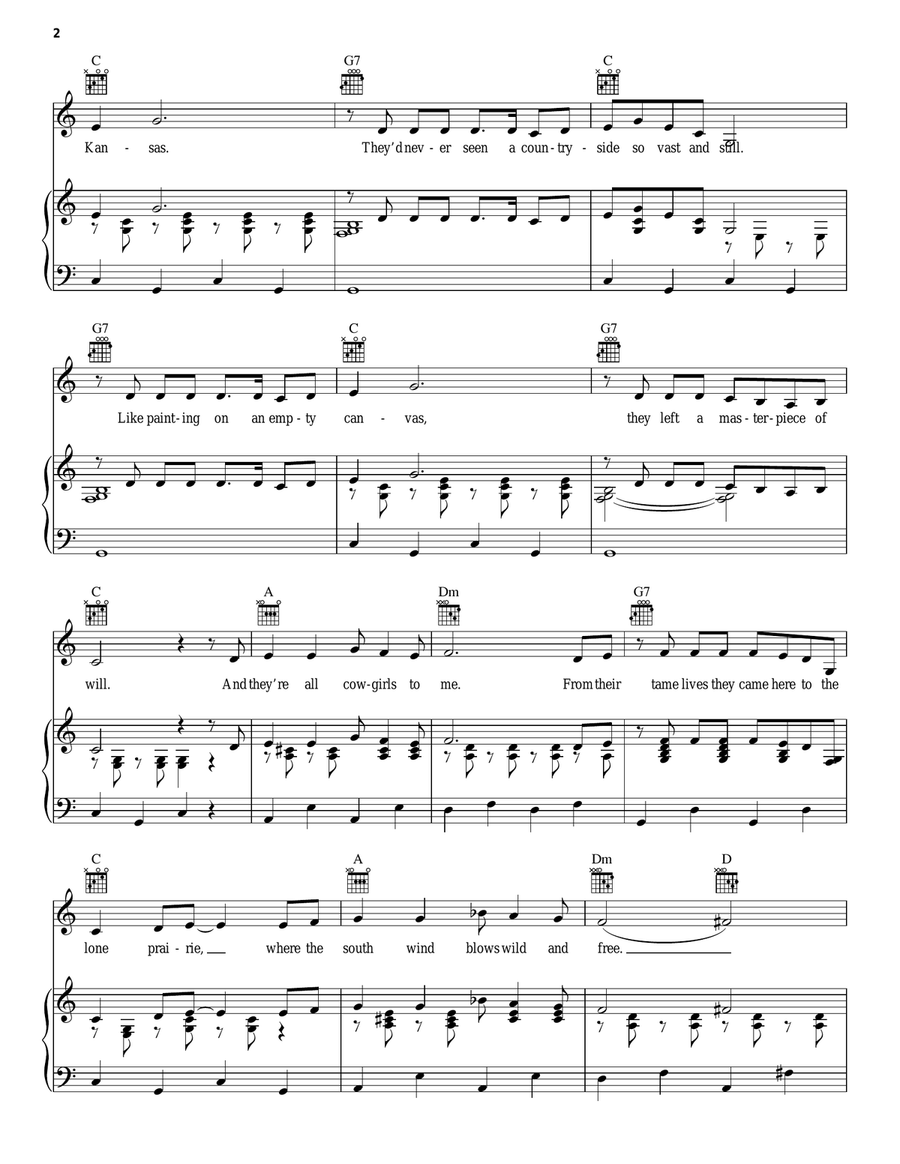 They're All Cowgirls To Me Guitar scores gallery preview page 2