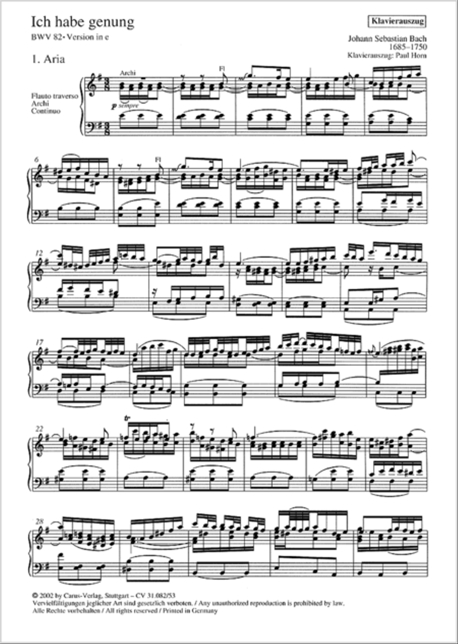 I have enough (Ich habe genung) Flute scores gallery preview page 2