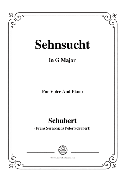 Schubert-Sehnsucht,D.52,in G Major,for voice and piano image number null