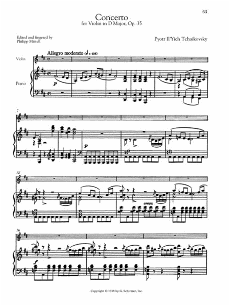 Three Romantic Violin Concertos: Bruch, Mendelssohn, Tchaikovsky Violin Solo scores gallery preview page 8