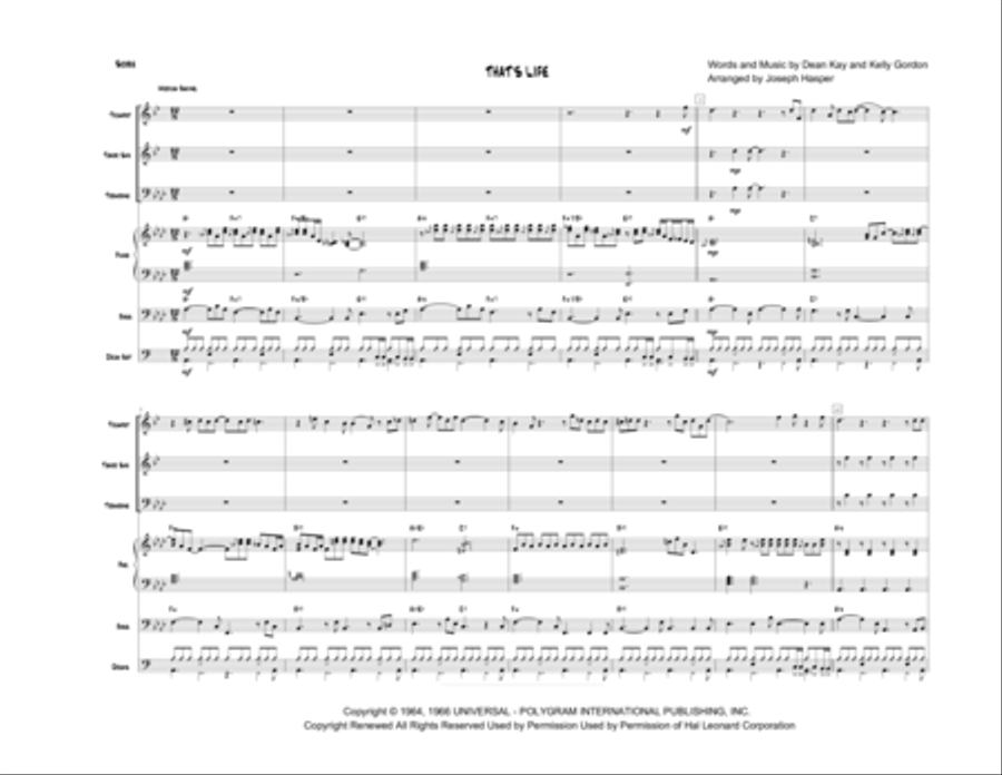 That's Life Jazz Ensemble scores gallery preview page 2