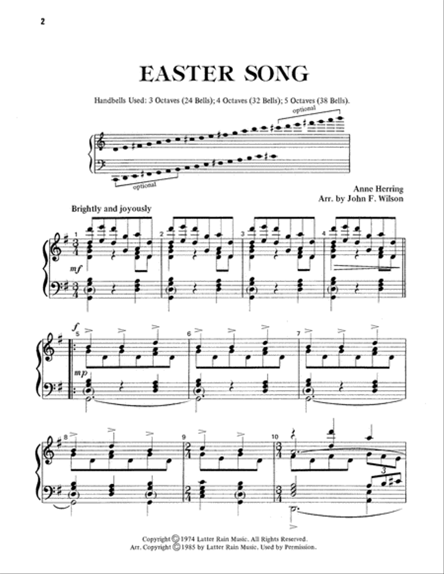 Easter Song 5-Octaves scores gallery preview page 2
