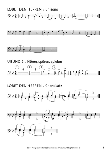 Junior Band Bläserklasse 2 für Posaune / Euphonium in C