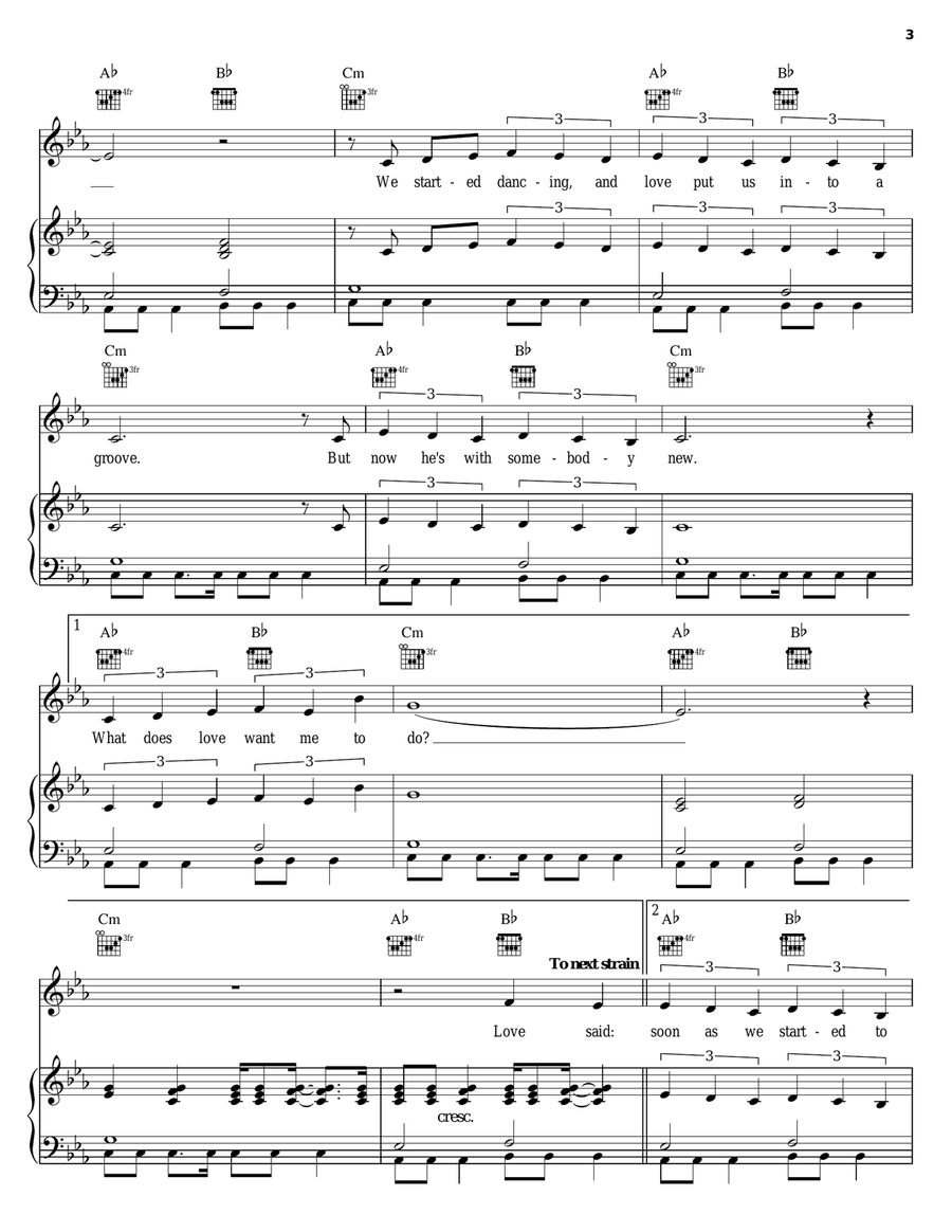 Let The Music Play Let The Music Play Piano, Vocal, Guitar scores gallery preview page 3