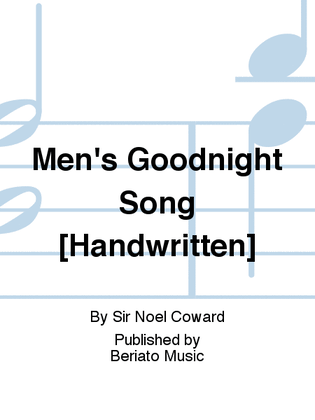 Book cover for Men's Goodnight Song [Handwritten]