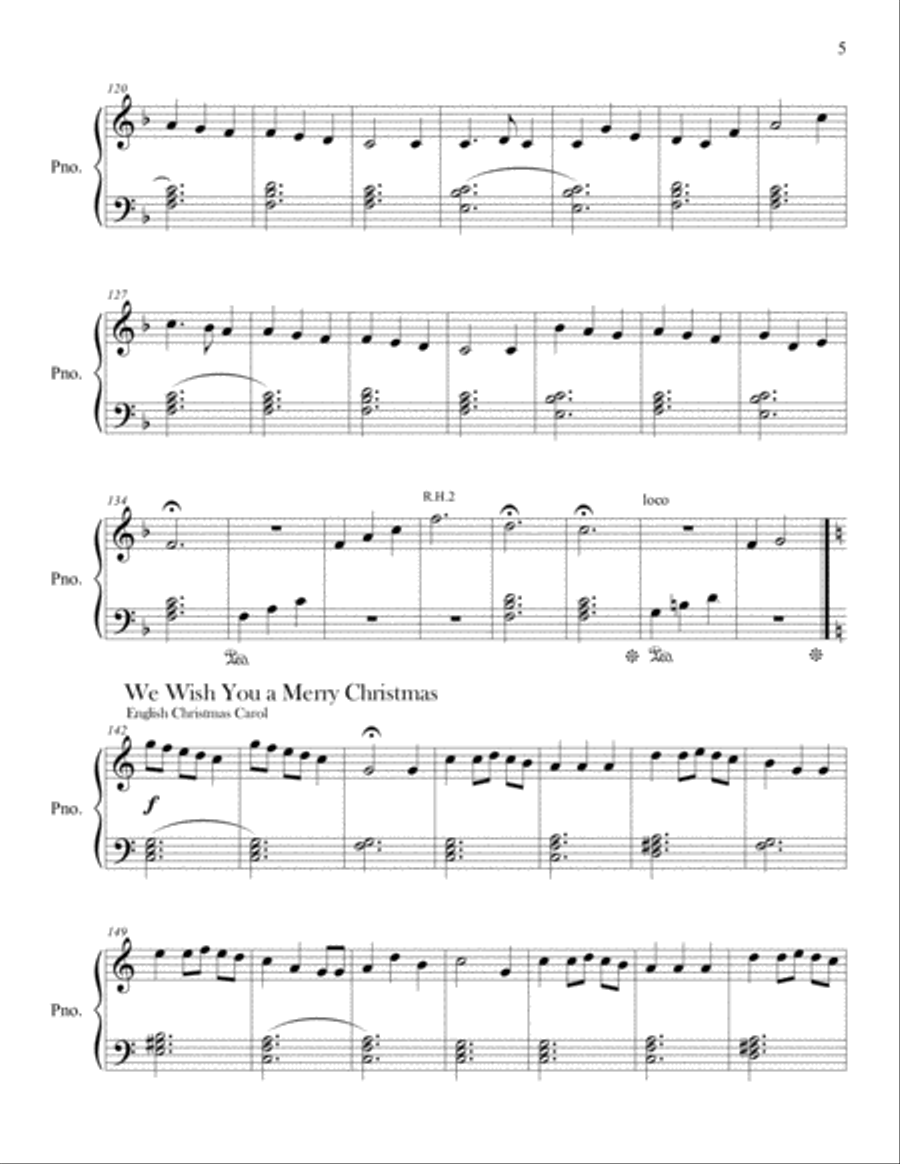 Christmas Medley (Christmas Collection, Easy Piano) & Finger Exercises Piano Method scores gallery preview page 5