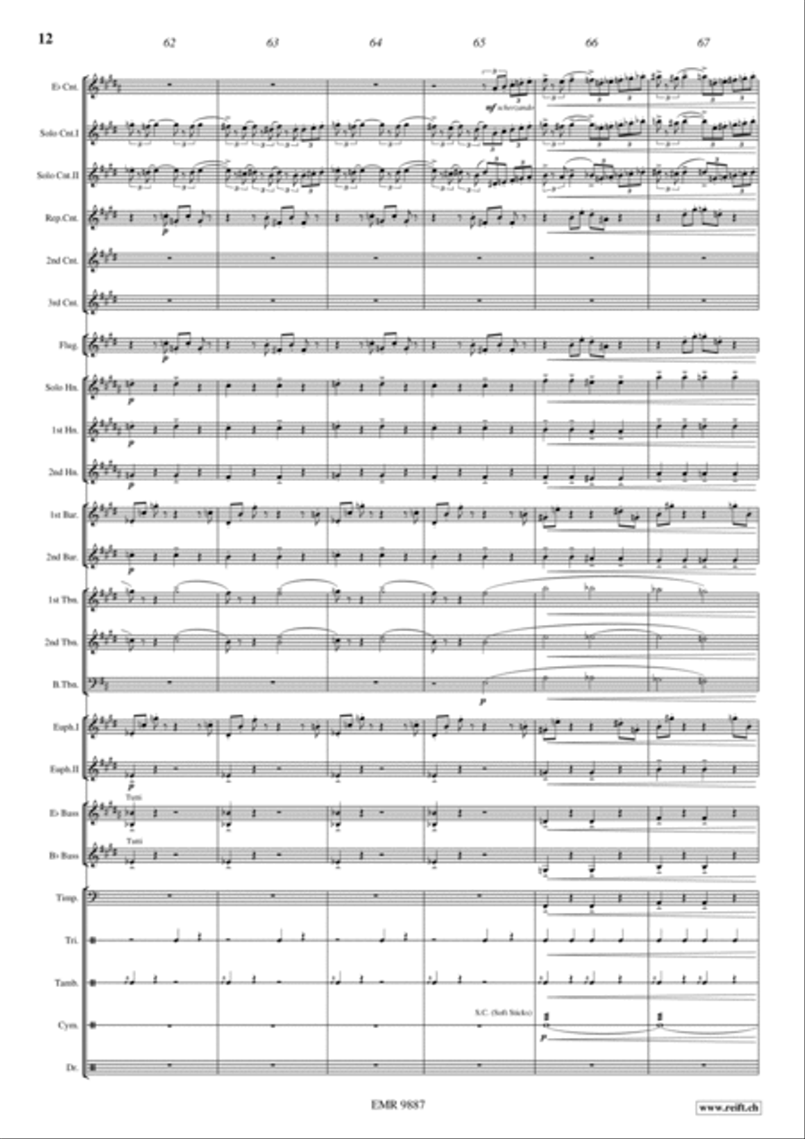 Finale from Symphony No. 1 Brass Band scores gallery preview page 12