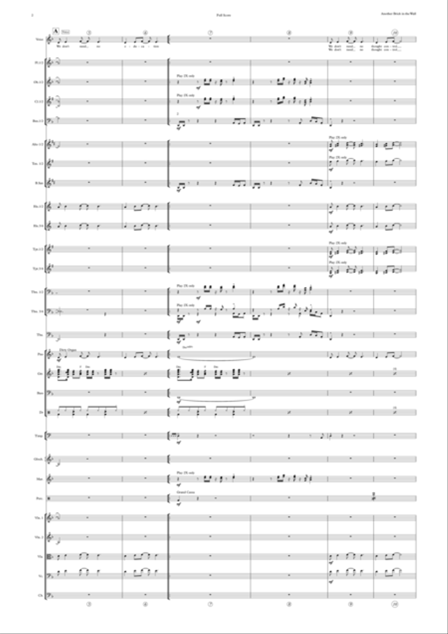 Another Brick In The Wall, Part 2 Another Brick In The Wall, Part 2 Full Orchestra scores gallery preview page 2