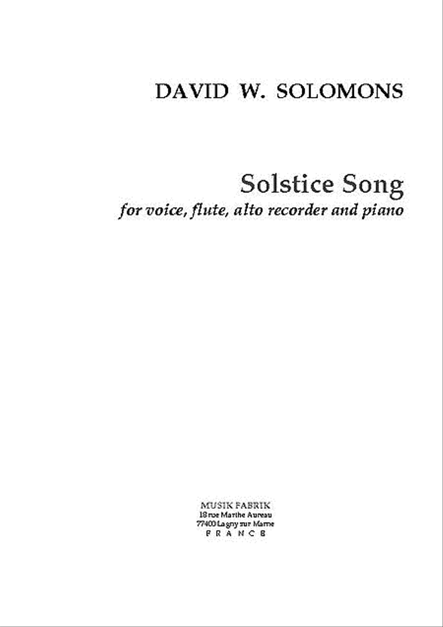 Solstice Song Flute scores gallery preview page 1