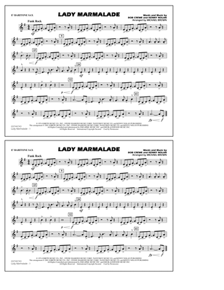 Lady Marmalade (from Moulin Rouge) (arr. Michael Brown) - Eb Baritone Sax