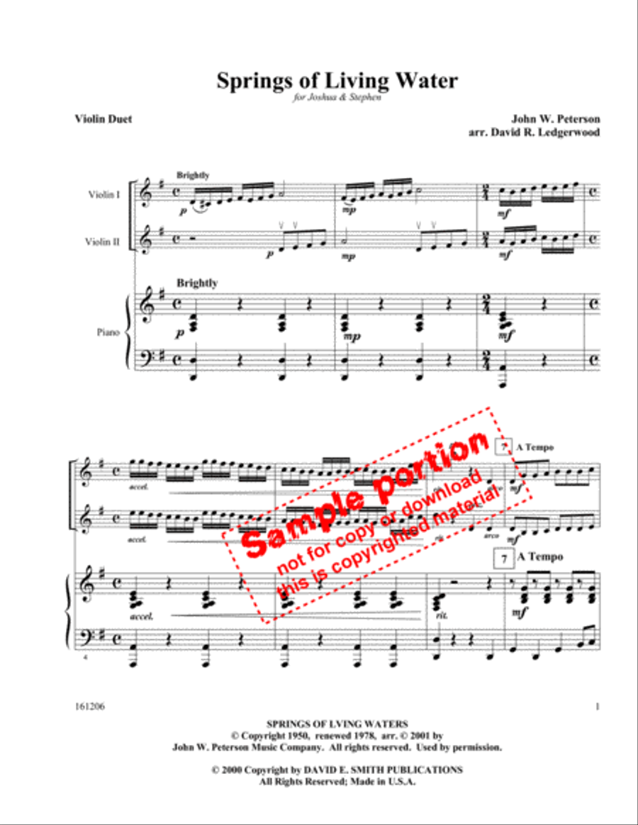 Springs Of Living Water Springs Of Living Water String Duet scores gallery preview page 2
