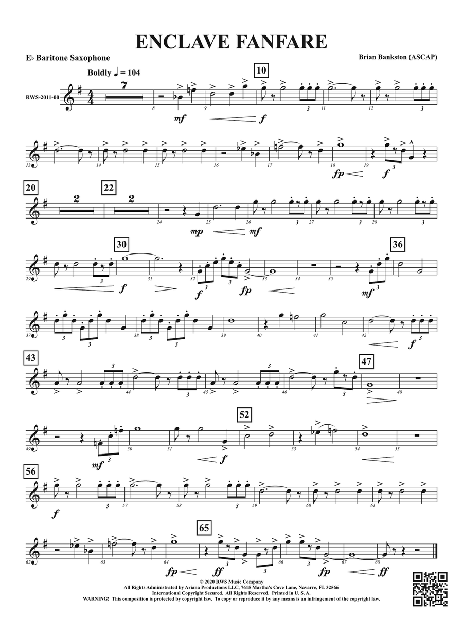 Enclave Fanfare: E-flat Baritone Saxophone