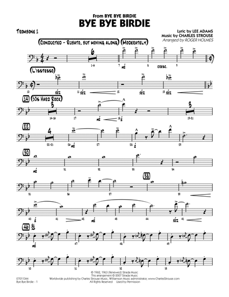 Bye Bye Birdie (w/ opt. Vocal) - Trombone 1