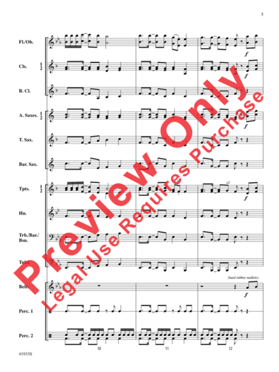 African Alleluia Concert Band scores gallery preview page 6
