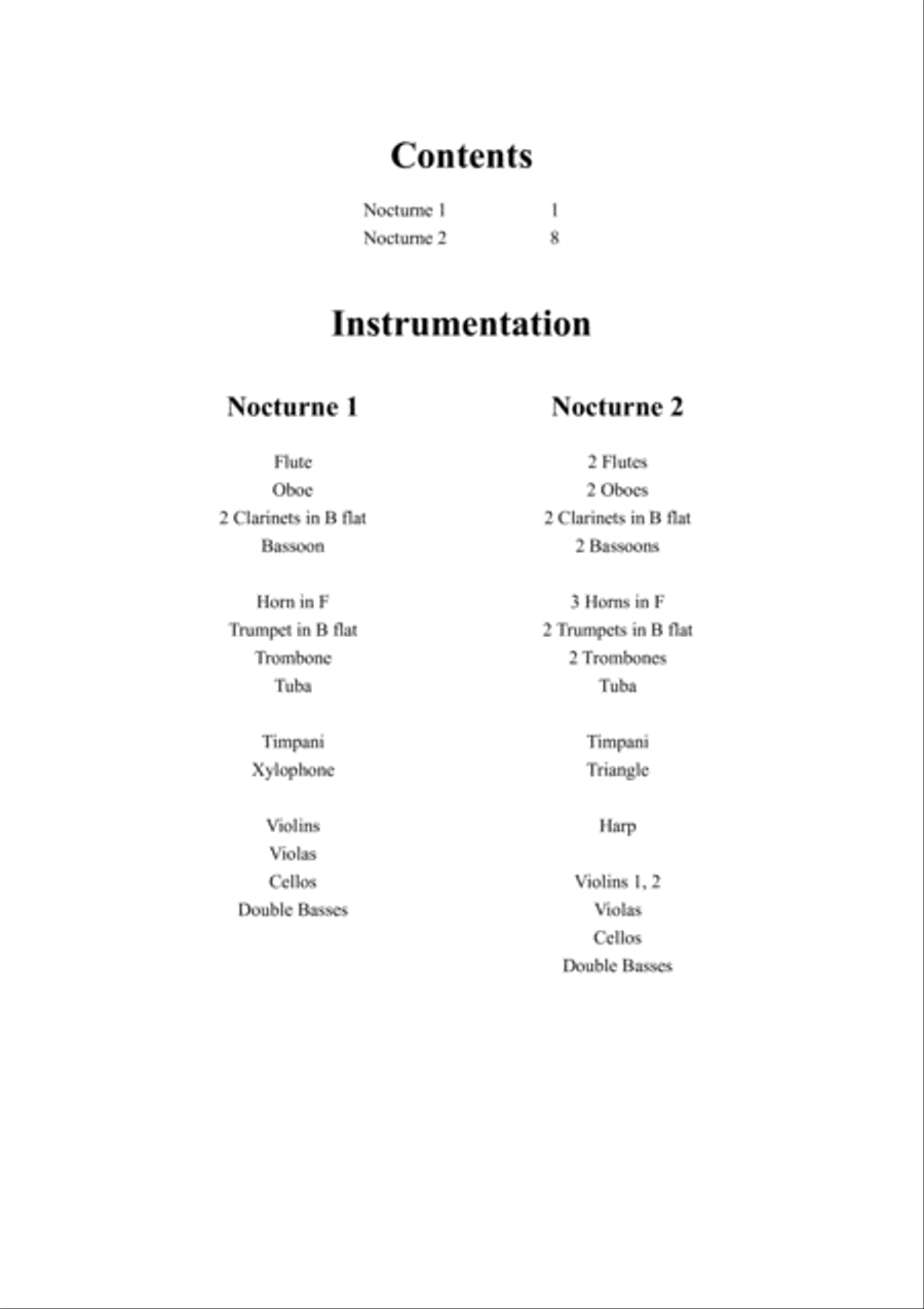 2 Nocturnes, op. 2 and 8 Full Orchestra scores gallery preview page 4