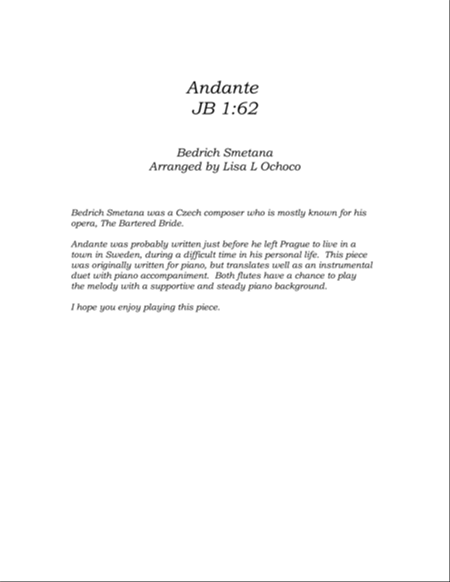 Andante JB 1:62 for Flute Duet and Piano Flute Duet scores gallery preview page 4