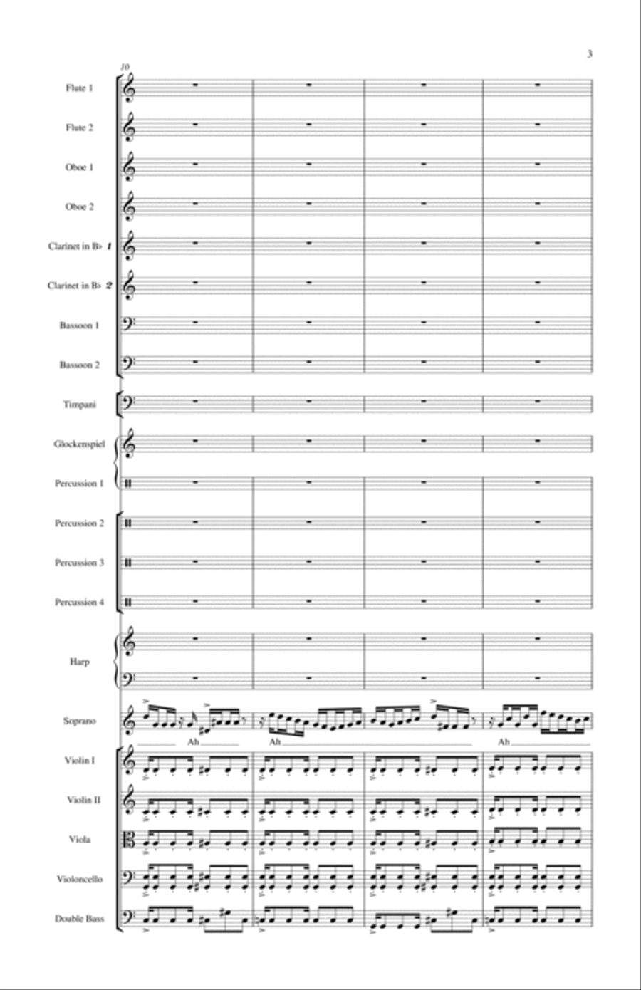 The Romance of Love Full Orchestra scores gallery preview page 3