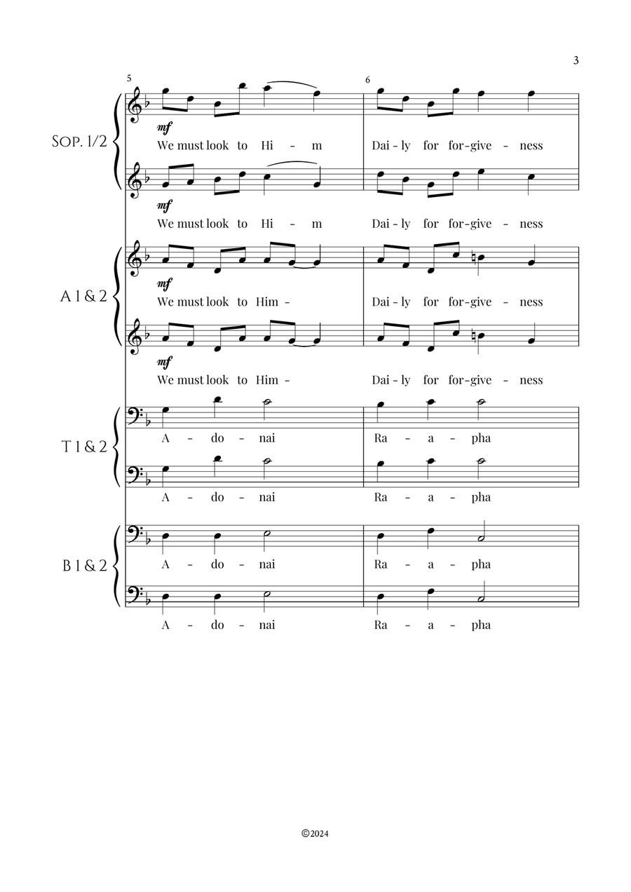 His Hand On Us Divisi scores gallery preview page 3