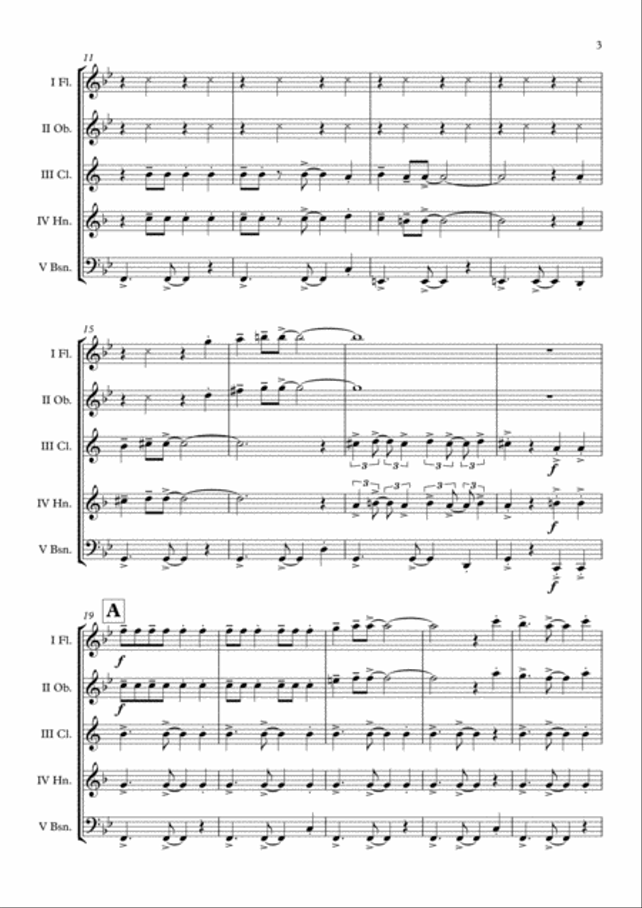 Rosanna Woodwind Quintet scores gallery preview page 4