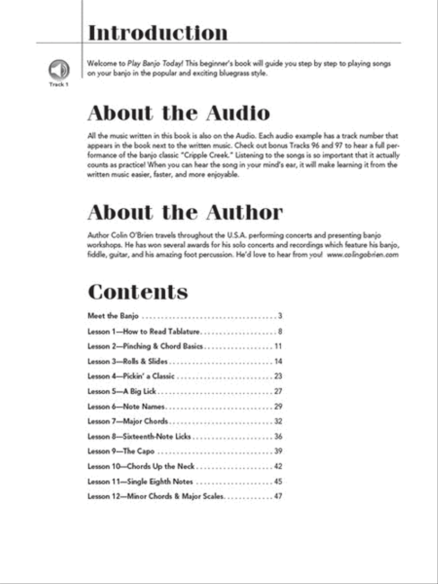 Play Banjo Today! Level One Guitar Tablature scores gallery preview page 2
