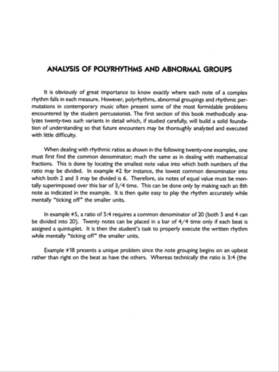 Polyrhythmic Studies for Snare Drum Percussion scores gallery preview page 14