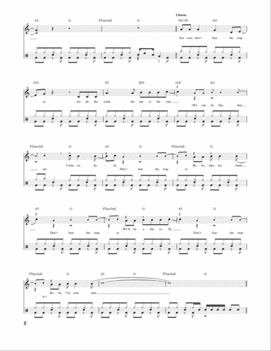Don't Fear The Reaper Drum Set scores gallery preview page 2