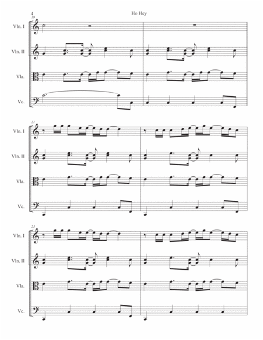 Ho Hey String Quartet scores gallery preview page 4