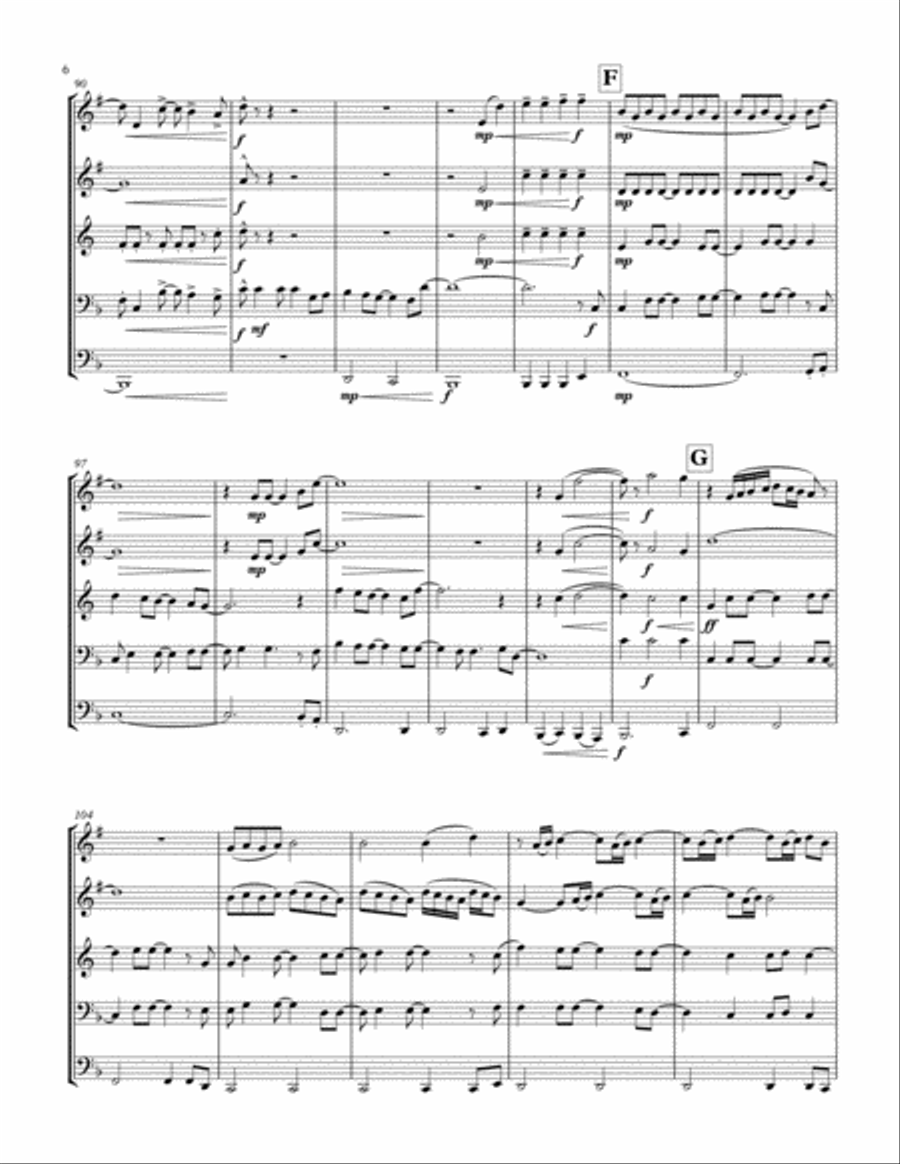 A Million Dreams Brass Ensemble scores gallery preview page 6