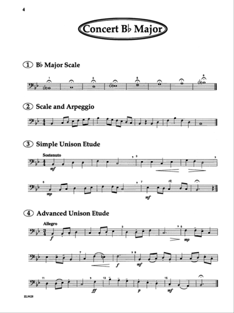 Directional Warm-Ups for Band (concert band method book - Part Book Set G: Trombone 1, Trombone 2 Concert Band scores gallery preview page 4