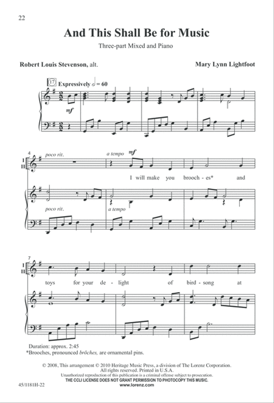 Contemporary Choral Classics 3-Part scores gallery preview page 22