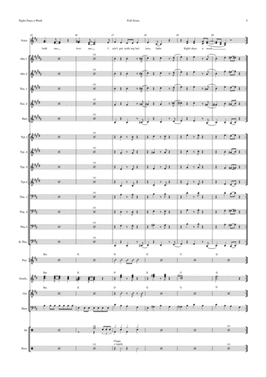 Eight Days A Week Jazz Ensemble scores gallery preview page 3