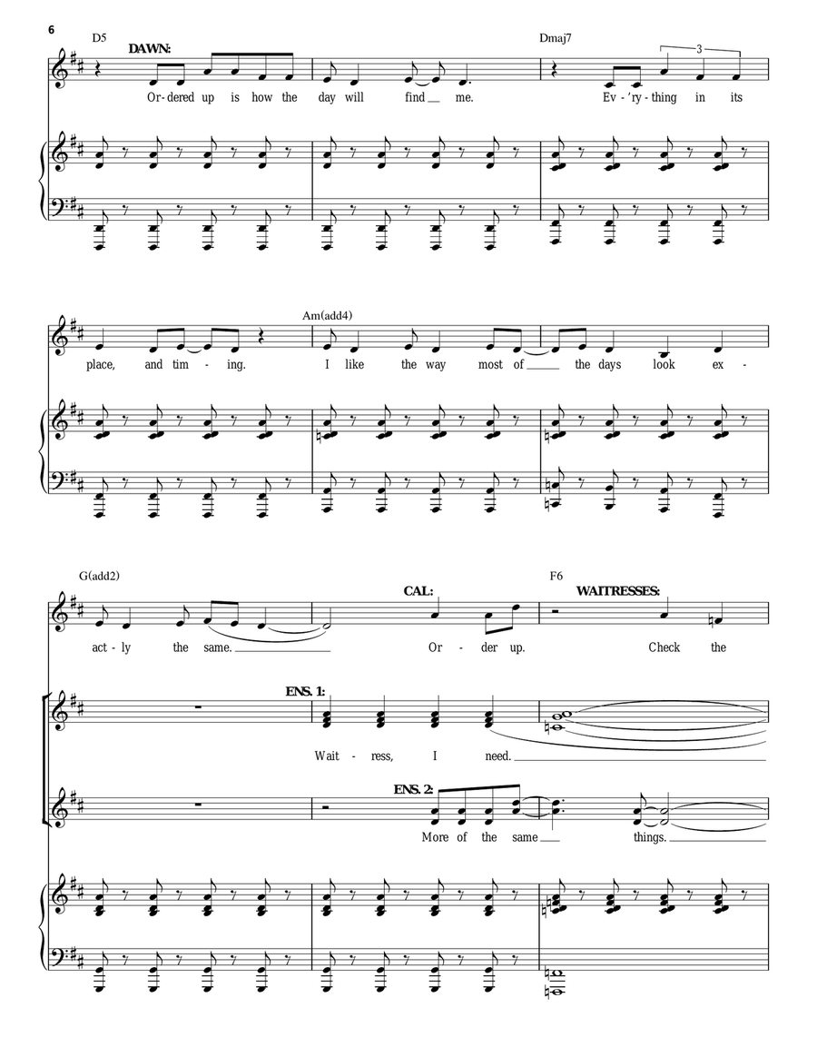Opening Up (from Waitress The Musical) Voice scores gallery preview page 6